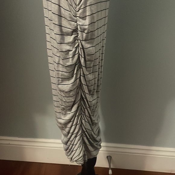 PrAna Dress Medium Rouched Black Striped - Picture 4 of 5